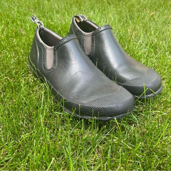 BOGS Women's Rue Black
Rubber Slip On Low Ankle
Rainboots Size US 10 EU 41 - Picture 10 of 13